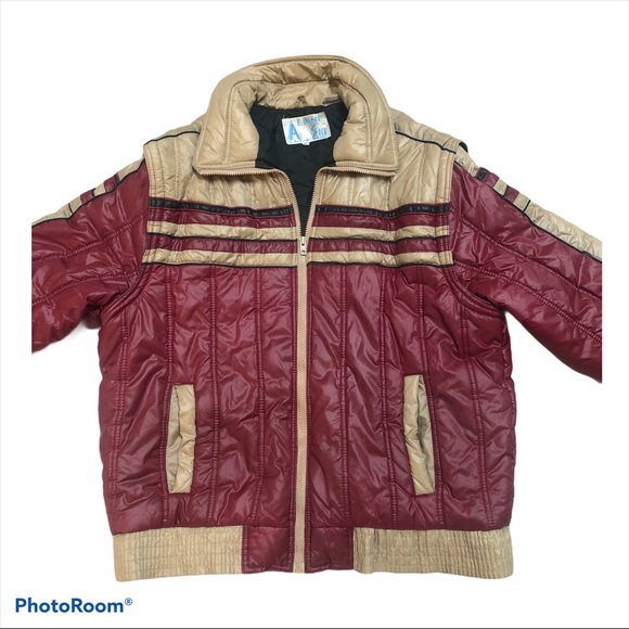 Vintage Puffer Jacket Coat ALPINE SKI vest convertible retro - Picture 9 of 13